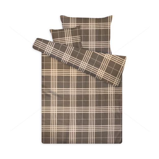 STOCKHOLM grafit szürke 3 részes pamutszatén ágyneműhuzat garnitúra