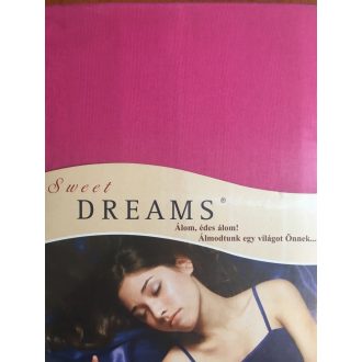 Pamut jersey gumis lepedő PINK  180-200*200 cm