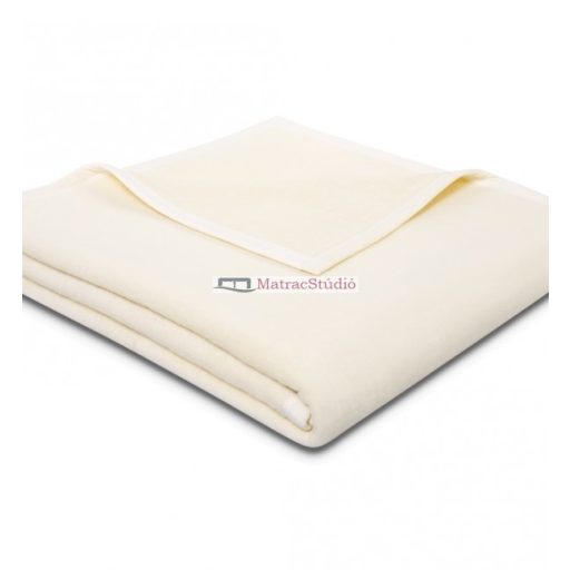 Biederlack COTTON SENSE NATUR - 100% organikus pamut meleg pléd elegáns törtfehér színben 150x200 cm