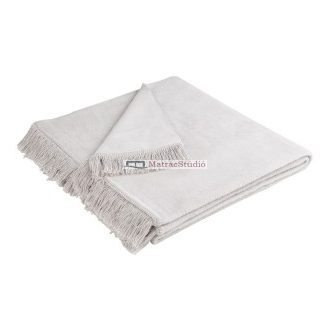   Biederlack Cover Cotton silber - ezüstszürke pléd 50*200 cm