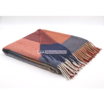   Biederlack Chasmere Collection “Pleasant” - színes kockás gyapjú-kasmír takaró 130x170 cm