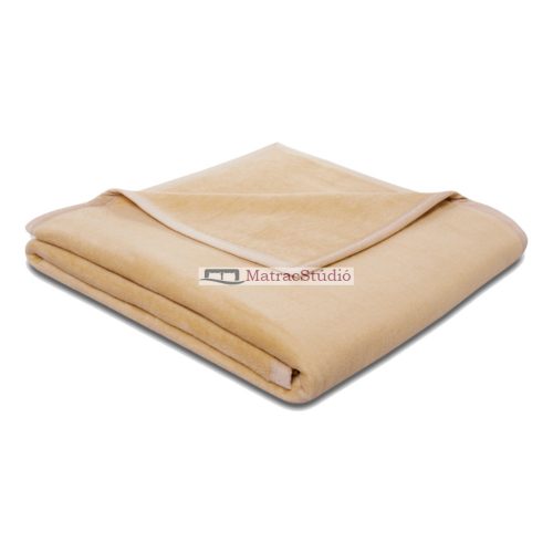 Biederlack  Cotton Sense100% pamut pléd Camel szín 150x200 cm