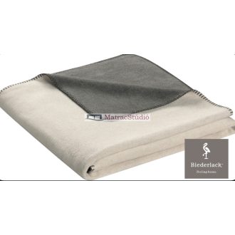   Biederlack Duo Cotton Melange meleg pamut pléd natur-grafitszürke 150*200 cm