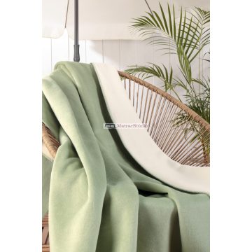   Biederlack "Green Mood” - ÚJ! mentazöld/krém szín pamut pléd 150x200 cm