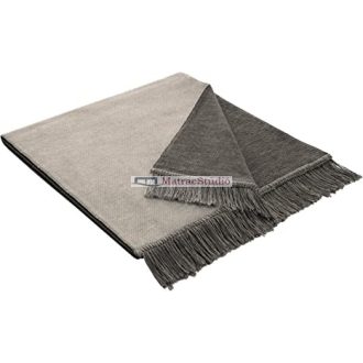   Biederlack Cover Cotton Salt&Pepper Silber ezüst/grafit kétoldalas pléd 50x200 cm