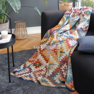   Biederlack Nomád Light - ÚJ! Prémium minőségű, különleges  mintázatú pamut pléd 150x200 cm
