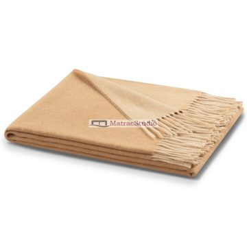   Biederlack Essential Camel - könnyű pamut takaró rojtos szegéllyel 130x170 cm