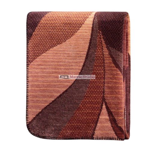 Biederlack pléd AUTUMN EMBER - pamut pléd őszi meleg rozsdabarna színekkel 150x200 cm