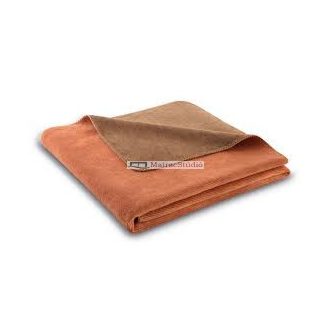   Biederlack Rustic Nature Collection RUST-BROWN - terra-barna szín pamut pléd 150x200 cm