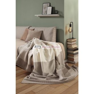   Biederlack pléd FEEL MODERN -  meleg pamut pléd finom, elegáns dombornyomott mintával bézs-latte árnyalatokkal 150x200 cm