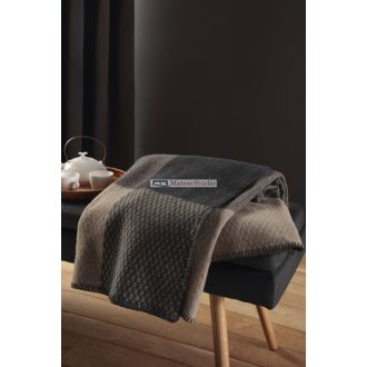   Biederlack FRAME MOKKA 100% merino gyapjú különlegesen finom meleg takaró prémium minőségben 150x200 cm