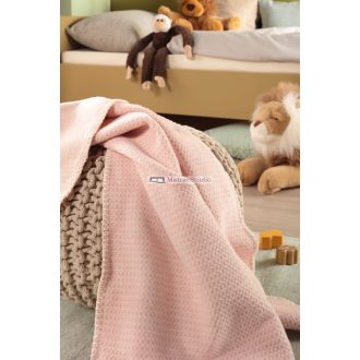   Biederlack baba pléd COTTON ROSE 100% pamut rózsaszín 75x100 cm