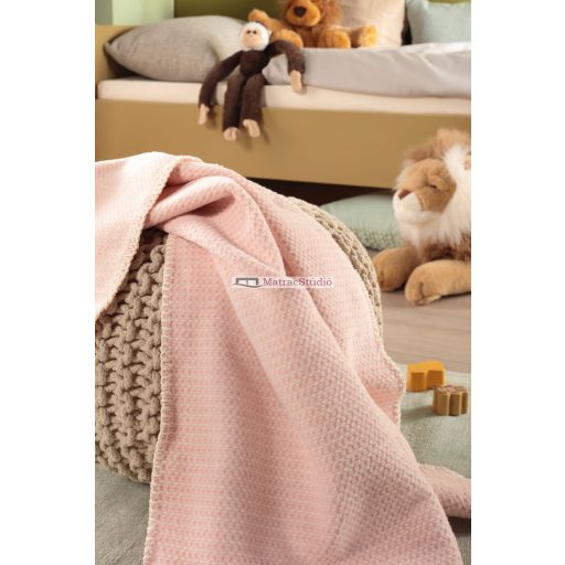 Biederlack baba pléd COTTON ROSE 100% pamut rózsaszín 75x100 cm