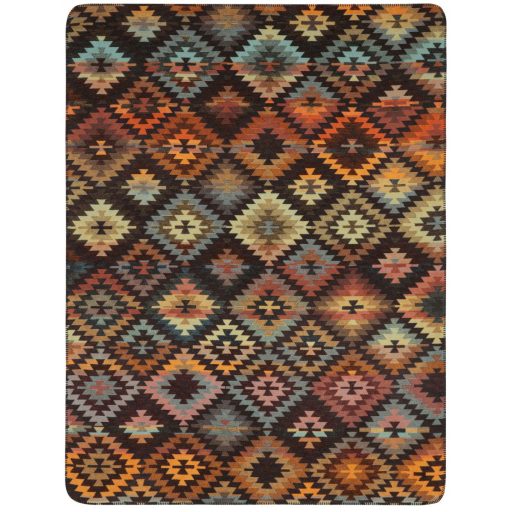 Biederlack NOMAD GLOW - meleg pamut pléd 150x200 cm + 1 db díszpárnahuzat 50x50 cm azték stílusú minta 