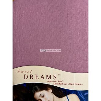   Dream jersey gumis lepedő 180-200 x 200 cm  "Rosenholz"  mély mályvarózsaszín színben