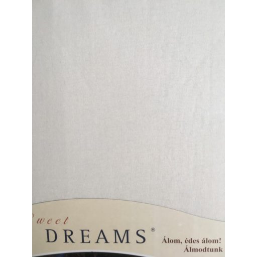 Pamut jersey gumis lepedő  LEINEN  törtfehér  140-160x200 cm