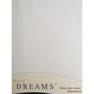   Dream pamutjersey gumis lepedő  LEINEN  törtfehér  90-100/200 cm