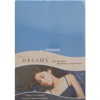   Dream jersey gumis lepedő 120-130x200 cm  BLAU  világoskék színben