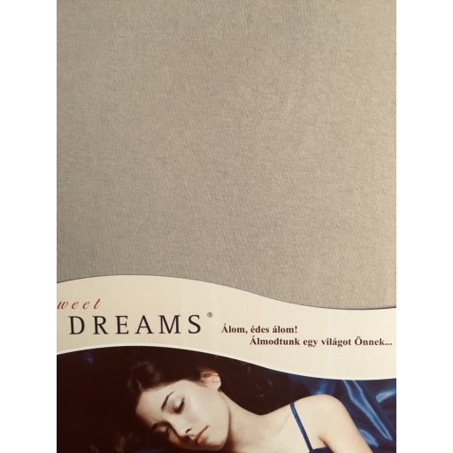 Pamut jersey lepedő  SAND homok  szín 180-200x 220 cm