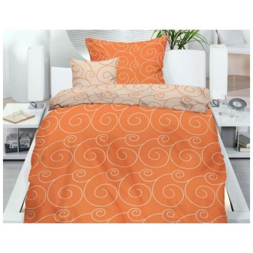 TEKLA narancs 5 részes microfibra ágyneműhuzat garnitúra dupla 200*220 cm paplan huzattal