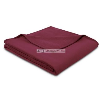   Biederlack Cotton Sense Rosewood - 100% organikus pamut meleg pléd elegáns mélypiros szín 150x200cm