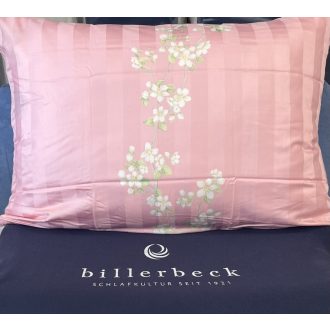   Billerbeck Bianka Rose's pamut-szatén párnahuzat rózsaszín cseresznyevirágokkal 50x70 cm