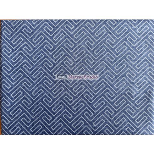 Billerbeck Bianka Zig-Zag blau - pamut-szatén párnahuzat 50x70 cm