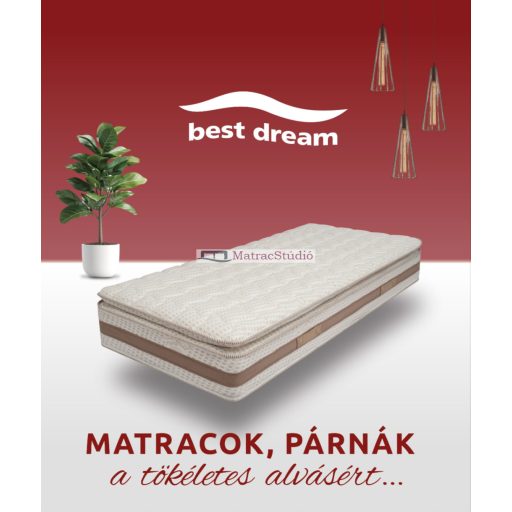 Best Dream FOAM PILLOW TOP prémium táskarugós matrac HYBRID-hab kényelmi réteggel 200x200 cm