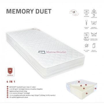   Best Dream MEMORY DUETT 150*200 cm hideghab + 5 cm memory-hab vákuummatrac