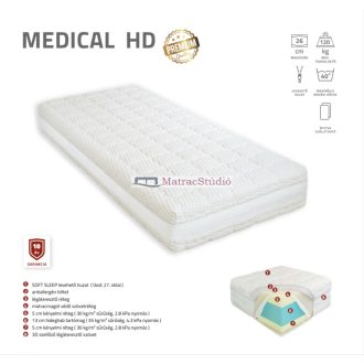   Best Dream MEDICAL HD - prémium, hard/keményebb fekvésű, gerinckímélő ortopedikus hideghabmatrac 200x200 cm