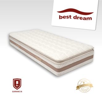   Best Dream MEMORY PILLOW TOP 200x200 cm prémium erős 3 zónás táskarugós matrac memory-hab kényelmi réteggel 150 kg-ig