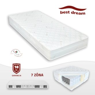   Best Dream POCKET SPRING 7 zónás, erős, feszes táskarugós matrac 140 kg-ig  140x200 cm