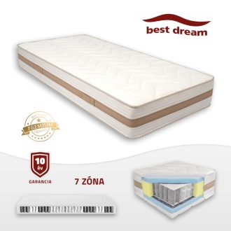   Best Dream PS 7 ZONE 26 HD 90x200 cm prémium kemény táskarugós matrac 140 kg-ig 