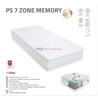   Best Dream PS 7 ZONE MEMORY prémium táskarugós matrac 200*200 cm