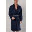 Belmanetti elegáns bársonyos velúr-pamut férfiköntös sálgallérral sötétkék színben