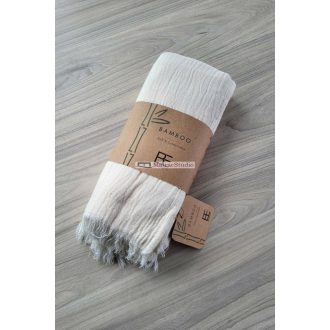    Belmanetti Bambusz- Pamut takaró/törölköző natúr törtfehér színben 80x180 cm