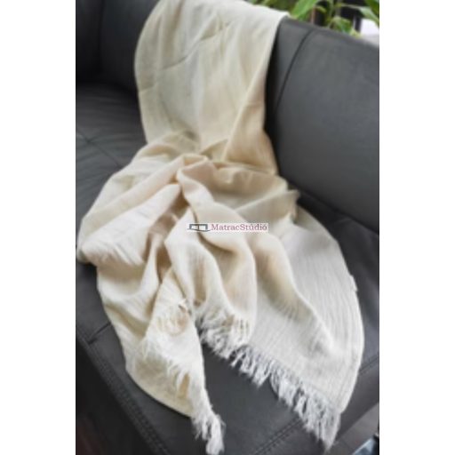  Belmanetti Bambusz- Pamut takaró/törölköző natúr törtfehér színben 80x180 cm