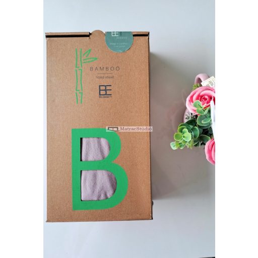 Belmanetti 70%bambusz-30%pamut gumis lepedő mályvarózsaszín 200 x 220 cm