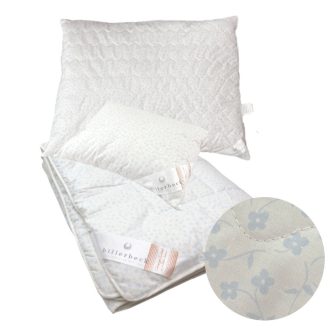   Billerbeck FANNI 3 részes nyári garnitúra 50% pamut huzatban bájos apró kék virágmintával  135x200/70x90/36x48 cm