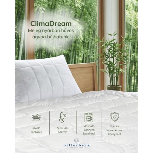 Billerbeck Climadream light hűsítő, verejtékezést gátló nyári paplan 135x200 cm lyocell- és bambusz-szál töltettel