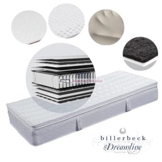   Billerbeck ABBÁZIA 90*200 cm tasakrugós luxus kategóriájú matrac lószőr/latex topperrel 