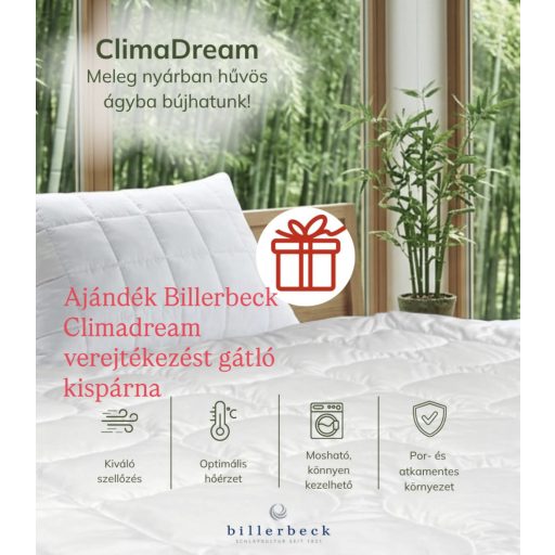 Billerbeck SAN REMO szelíd, lágyított nagy rugósűrűségű 9 zónás luxus kategóriájú táskarugós matrac 4 féle választható kényelmi réteggel 90x200 cm
