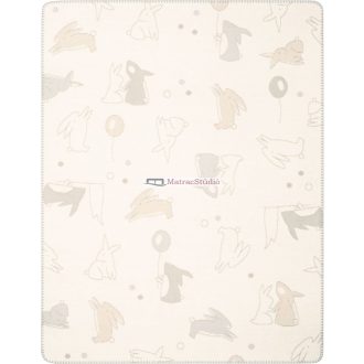 Biederlack Baby pamut pléd “Little Rabbits” - 75x100 cm