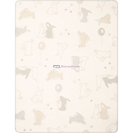 Biederlack Baby Little Rabbits - pamut takaró 75x100 cm