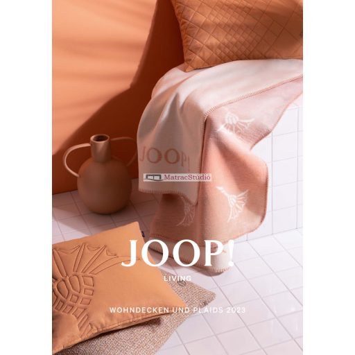 JOOP Faded Marino Chasmere Plaid sötétkék/grafitszürke szín  - exclusive minőségű 130x170 cm  80% gyapjú -20% kasmír takaró