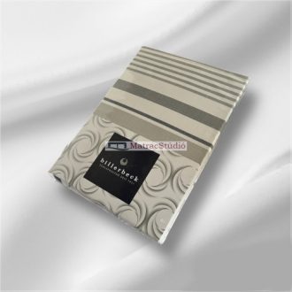   Billerbeck Bianka "Oslo" barna-szürke-drapp csíkos 3 részes ágyneműhuzat garn. 140x200/50x70 cm