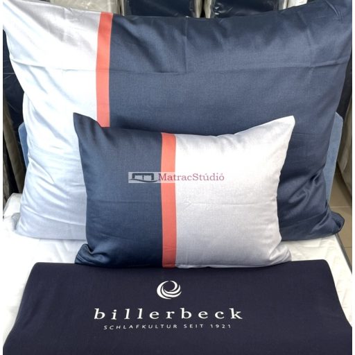 Billerbeck Bianka "Blue & Corall": 5 részes elegáns ágyneműhuzat garnitúra 100% pamut-szatén
