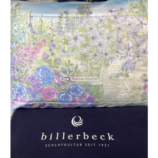 Billerbeck Bianka “Monet virágoskertje” - 3 részes 100% pamutszatén ágyneműhuzat garnitúra