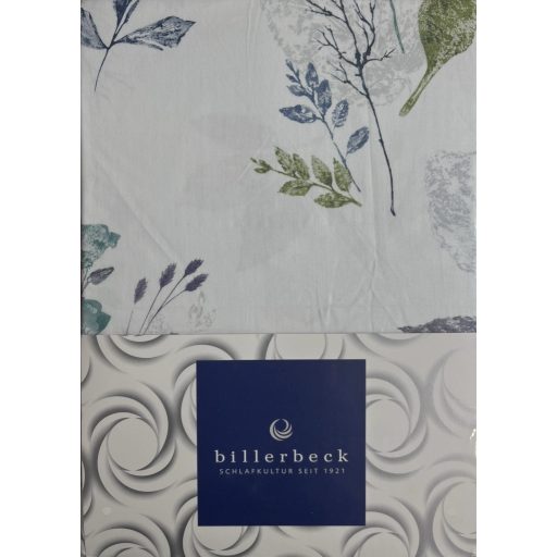 Billerbeck Bianka “BLUE FLOWER” - halványkék alapon finoman virágos  4 észes 100% pamutszatén ágyneműhuzat garnitúra