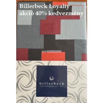   Billerbeck Bianka "Metropol Red" - piros-bordó-grafitszürke színű 3+1=4  részes ágyneműhuzat garn.